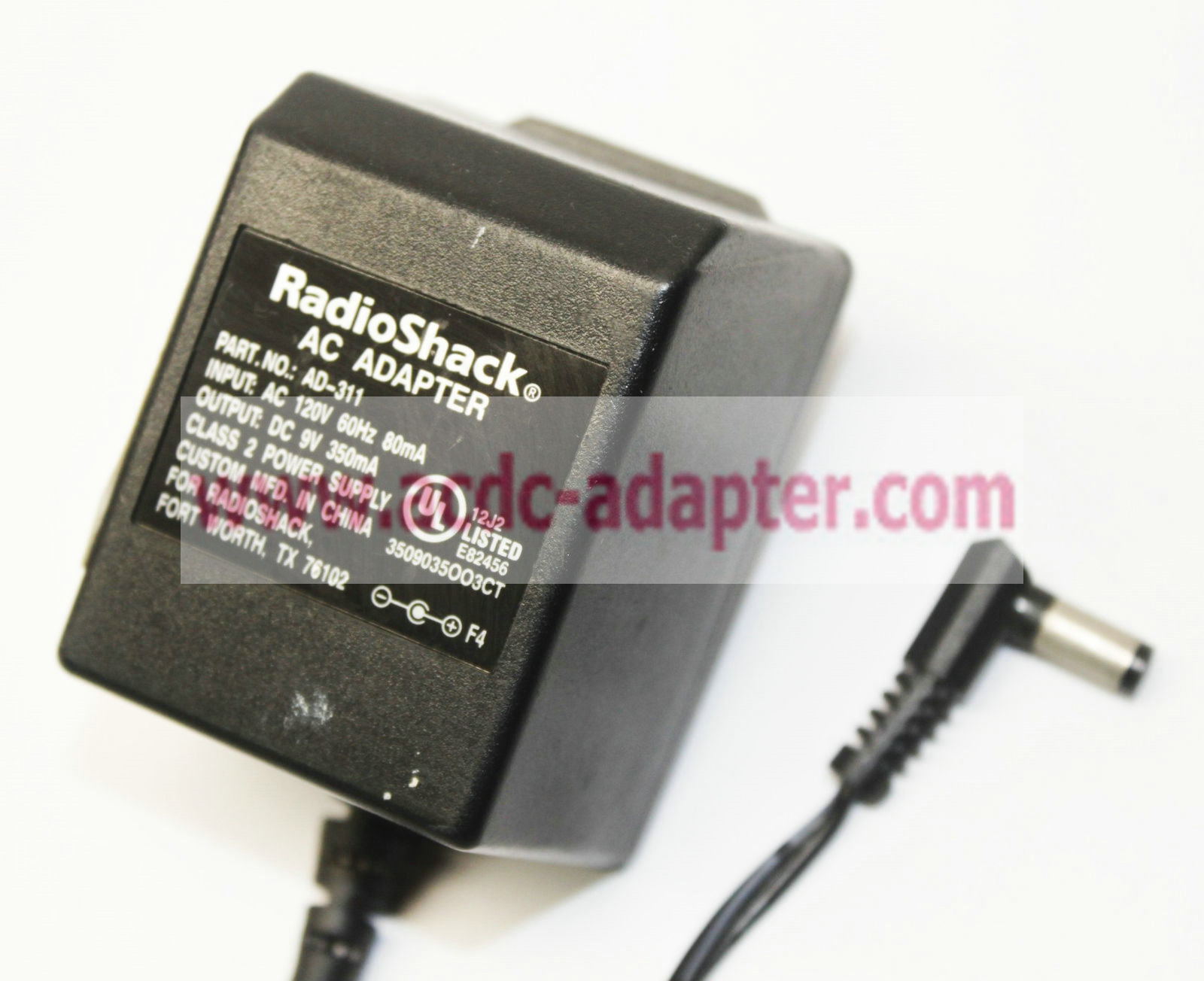 NEW Radio Shack DC 9V 350mA AC Adapter AD-311 Class 2 Power Supply Charger